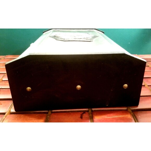 Vintage Medieval Style Metal Jewelry Box W/ Griffon Lion Coat of Arms 10"x6"x3" - Picture 9 of 9